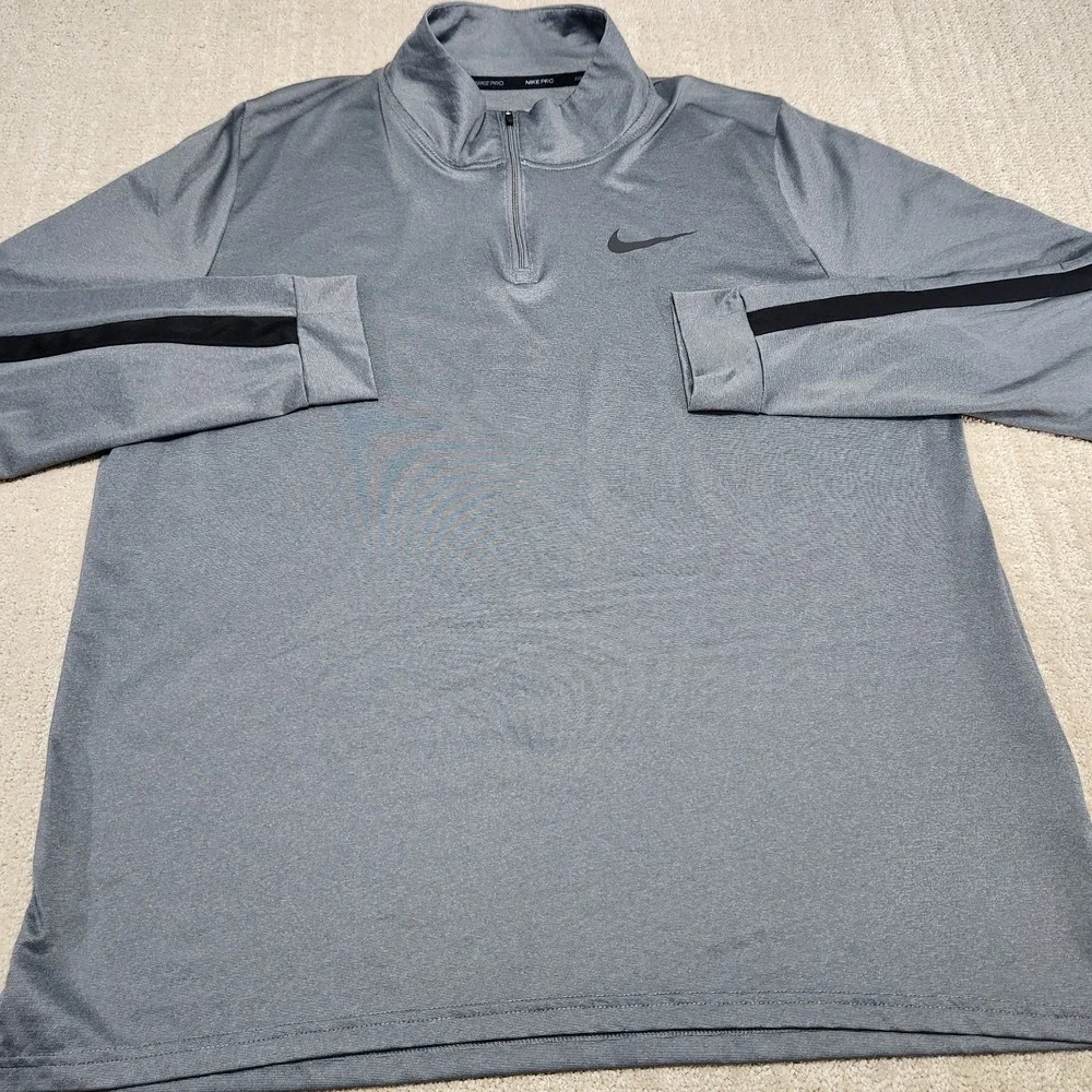 Nike Pro Sweat Shirt Men XL Hyper Dry 1/4 Zip Lightweight‎ Performance Running